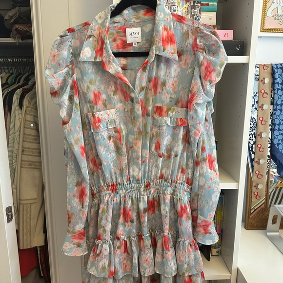 Misa annika mini dress size medium. Long sleeve and collared. - Picture 1 of 5